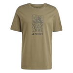 adidas Men's Terrex Graphic T-Shirt, Olive strata/Black, XXL