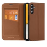 DUX DUCIS Skin X2 Tough Rugged Flip Case for Samsung Galaxy A14 4G / 5G - Brown