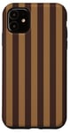 Coque pour iPhone 11 Rayures marron à rayures esthétiques