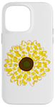 Coque pour iPhone 14 Pro Max Modèle d'impression de vache jaune - Fleur Modèle de vache