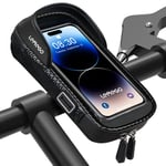 LEMEGO Bike Phone Holder Waterproof, Motorbike Phone Holder 360° Rotatable, Phone Holder for Bike, Motorcycle Phone Mount, Handlebar bag for iPhone 14/14Pro Max/13/11/8 Samsung LG Cellphones up to 7''