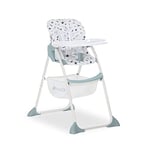 hauck Chaise Haute Bébé Sit N Fold - Utilisable dès 6 Mois à 15 kg, Pliable et Réglable, Tablette Repas Amovible, Dossier Inclinable à 1 Main, Légère, Panier - Espace