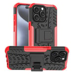 Apple iPhone 15 Pro Max Heavy Duty Case Red