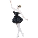 Smiffys Gothic Swan Masquerade Costume, Black with Dress, Halloween Carnival of The Damn Fancy Dress, Adult Dress Up Costumes