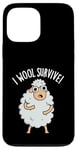 Coque pour iPhone 13 Pro Max I Wool Survive est un jeu de mots amusant en forme de mouton