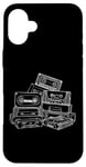 Coque pour iPhone 16 Plus Love Retro Mixtape 80's Blank Cassette Tape Shirt Cadeaux