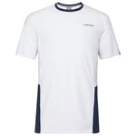 HEAD Club Tech T-Shirt B T_Shirts Garçon Blanc/Bleu Foncé FR : S (Taille Fabricant : S)