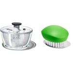 OXO Good Grips Glass Salad Spinner & Good Grips Vegetable Brush