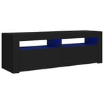 TV-taso LED-valoilla musta 120x35x40 cm