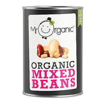 Mr Organic - Mixed Beans 400g - Organic. High in Protein & Fibre - Ready to Eat - Perfect for Salads, Stews, and Soups - Non-GMO and Gluten-Free