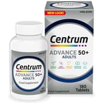 Centrum Advance 50+ Multivitamin Tablets for Men and Women, 180 Tablets Vitamins with 24 Essential Nutrients with Vitamin C, D and Zinc(Packaging and Tablet colour may vary slightly)