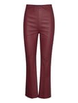 Slkaylee Pu Kickflare Pants Bottoms Trousers Leather Leggings-Byxor Burgundy Soaked In Luxury