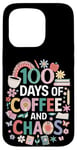 Coque pour iPhone 15 Pro Fan de 100 Days of Coffee Teacher