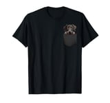 Funny Scottish Deerhound Puppy Dog In Pocket Cute Pet Lover T-Shirt