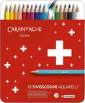 Caran d-Ache 1285.718 boite de 18 Crayons de Couleur Aquarellables *NEUF*