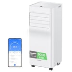 COMFEE' Climatiseur Mobile 9000 BTU/h 2,6kW, Contrôle APP, 3 Modes, 3 Vitesses de ventilation, Dimensions compactes, Pour pièces de 33㎡, Breezy Cool 2.6, Fonctionne avec Alexa