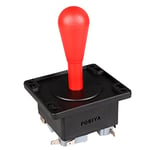 Fosiya Américain 2 pin Bâton Happ Type Elliptique Joystick Arcade commutables de 8 façons d'exploitation, de précision 0,187" Terminal 4.8mm pour Les Jeux vidéo Arcade1up Pièces Machine (Rouge)