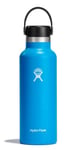 HYDRO FLASK - Water Bottle 532 ml (18 oz) - Vacuum Insulated Stainless Steel Water Bottle with Leak Proof Flex Cap and Powder Coat - BPA-Free - Standard Mouth - Pacific