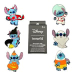 Funko Loungefly Stitch - Disney: Stich Halloween - Blind Box Enamel Pin - Lilo and Stitch - Boîte Mystère Pin en Émail - Broche Fantaisie Mignonne à Collectionner - pour Les Sacs à Dos et Sacs