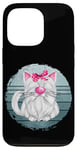 Coque pour iPhone 13 Pro White Kitten Graphic For Women Crazy Cat Lady Retro Cat Mom