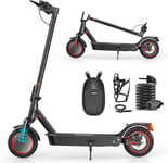 iScooter Electric Scooter, i9MAX Electric Scooters Adult with Bag, 10” Honeycomb Solid Tire E Scooter, 30-40km Range, 3 Speed Mode, Foldable Fast Scooter with APP, Dual Shock Absorption