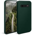 Moozy Minimalist Series Coque en silicone pour Samsung S10, Vert nuit – Finition mate fine et souple en TPU - Neuf