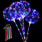 (20 tuuman oliivi)Glow Clear Bubble Balloon LED Light Up BoBo Ilmapallot Baby Showerin Joulun syntymäpäiväjuhliin hääkoristelu