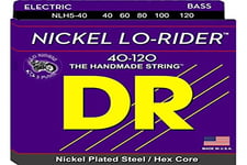 DR Strings NLH540 NICKEL LO-RIDER™ - Nickel Plated Bass Strings: 5-String Light 40-120, Silver