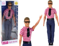 Leantoys Baby Doll Man Kevin Elegant Outfit Röd Skjorta