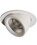 Elbow 096 downlight, 35° tilt, inklusive dimbar driver, 9W LED, Hvit