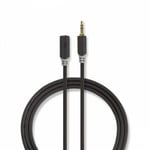 Nedis 3,5mm AUX kabel, hane till hona, 2m