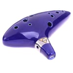 Blue Zelda Ocarina of Time Ceramic Wind Musical Instrument 12 Hole Ocarina