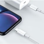 iPhone 13 12 lightning USB C kabel stödjer snabbladdning vit Vit one size