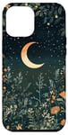 iPhone 12 Pro Max Night Forest Dark Cottagecore Crescent Moon Botanical Case