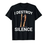 I Destroy Silence Drummer Tee-I Destroy Silence Didgeridoo T-Shirt