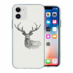 For Apple Iphone 11 Silicone Case Geometric Deer - S177