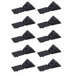 Cyclingcolors - 10x Equerre d'assemblage simple raccord universel Taquet Ferrure Angle Connecteur Meuble Etagère Caisson, noir