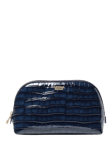 Aspinal of London Classic Faux Patent Croc Leather Makeup Case