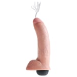 King Cock 9" Inch Squirting Realistic Dildo with Balls (Flesh) Adult Toy