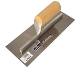 Bon 12-645 12 x 3-inch High Carbon Steel Finishing Trowel with Straight Wood Handle