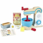 Melissa & Doug Wooden Make-a-Cake Mixer Set, Play Food and Kitchen Set - 19840