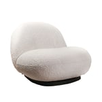 Gubi - Pacha Lounge Chair Soft Black/ Dedar Karakorum 001 Ivory - Nojatuolit - Pierre Paulin - Valkoinen - Metalli/Tekstiili materiaali