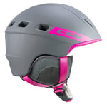 CGM Premier Casque Ski Adulte Unisexe, Gris Rose Fluo Mat, L (58-61cm)