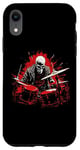 Coque pour iPhone XR Kit de batterie pour batteur de squelette Guy Rock and Roll