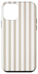 Coque pour iPhone 12 mini Joli motif rayé neutre beige clair lignes verticales