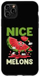 Coque pour iPhone 11 Pro Max Joli jeu de mots à la pastèque I Nice Melons