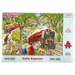 HOP UK BIG 500 Piece Deluxe Puzzle Daily Express Caledonian Steam Engine Railway