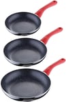 Chef Sauce Sunset 3pc Frying Pan Set INDUCTION 16 20 24 cm CS-2002