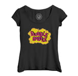 T-Shirt Femme Col Echancré Bubble Bobble Jeux Vidéo Retro Gaming Vintage