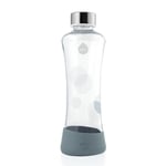 EQUA vattenflaska glas 550ml Metallic Silver